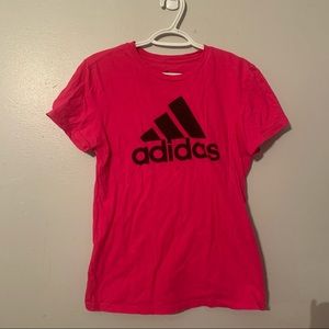 pink adidas shirt women’s size large